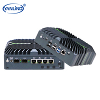 PC Mini Industri Tanpa Kipas Generasi ke-12 Intel Core 4x2.5G LAN 10GbE SFP+ Triple Display DDR5 Router Firewall Keamanan Jaringan