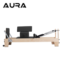 Reformer Pilates compact en érable avec tapis de yoga pliable, Spinefitter, kit Pilates pour la maison.