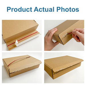 Boîtes d'expédition en carton ondulé personnalisées avec logo, fermeture éclair, pour emballages cadeaux, boîtes postales en papier blanc pour envois. - Product Image 4
