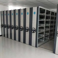 Modern Ticari Kütüphane Çelik Kompakt Mobil Raf Sistemi Arşiv Rafı Ofis Dosya Dolabı için Maksimum Alan Kullanımlı