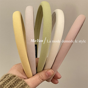 Diadema blanqueadora amarilla Net Celebrity Horquilla de borde ancho Temperamento Diadema de calavera alta multiusos Tocado para el cabello - Product Image 2