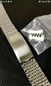 <span class=keywords><strong>Bracelet</strong></span> de montre en métal 904L, 18 mm, 19 mm, 20 mm, extrémités courbées, acier inoxydable massif, <span class=keywords><strong>bracelet</strong></span> à 9 maillons pour montre <span class=keywords><strong>Omega</strong></span> - Product Image 6