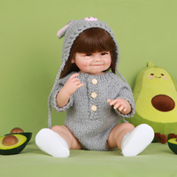Pelucas para Muñeca Bebé Reborn Emillia de Silicona Realista de 55 cm, con Aspecto Natural, Suave, que Llora y Hace Pipí