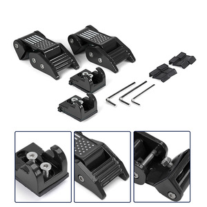 Kit de loquets de capot moteur en alliage d'aluminium noir avec drapeau américain pour Jeep Wrangler JK JL JT Gladiator 2007-2025 - Product Image 4