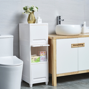 ตู้เก็บของในห้องน้ำ3ชั้นแบบบางตู้เก็บของแคบพร้อมลิ้นชัก - Product Image 3