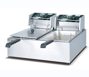 <span class=keywords><strong>Freidora</strong></span> eléctrica comercial con 2 tanques, 2 cestas, 6 litros - Product Image 1