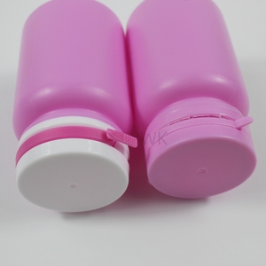 Conteneur vide en HDPE blanc de 100 ml et 150 ml pour pilules et gommes à mâcher avec bouchon à clapet - Product Image 6