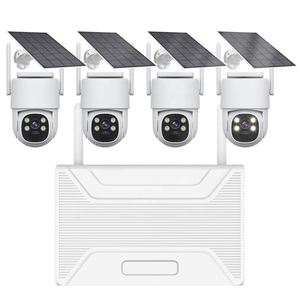 ชุดกล้องวงจรปิดไร้สายพลังงานแสงอาทิตย์ 4CH พร้อมกล้อง 3MP จอภาพ 10 นิ้ว ระบบ AI กล้องวงจรปิดพลังงานแสงอาทิตย์ กล้อง WIFI ภายนอกอาคาร - Product Image 1