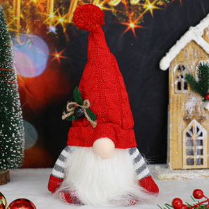 Adorno Navideño de Gnomo Luminoso con Gorro de Punto, Decoración de Rodolfo, Regalo Navideño de Lujo - Product Image 4