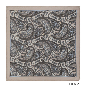 100% Viscose Formal Style Cartoon Striped Pattern Durable Scarf Custom Design Double-sided Printing Hanky for <strong>Men</strong> Square - Product Image 2