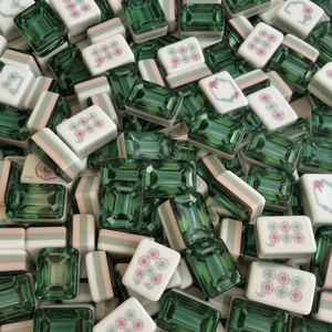 Hot-selling Emerald Green Luxury Four-Layer Anti-Fade American <b>Mahjong</b> <b>Set</b> with Acrylic Tiles for Entertainment - Product Image 5