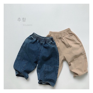 Pantalones de Mezclilla para Niños, Estilo Vintage, Lavados con Arena, 100% Algodón Twill, para Bebés y Niños Pequeños, MOQ Bajo, Personalizados de Fábrica - Product Image 2