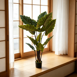 Planta Artificial Decorativa <span class=keywords><strong>de</strong></span> <span class=keywords><strong>Alocasia</strong></span>, Planta Artificial <span class=keywords><strong>de</strong></span> Taro Arcoíris con Tacto Real, Bonsái para Decoración <span class=keywords><strong>de</strong></span> Interiores del Hogar, Otras Decoraciones para Bodas - Product Image 4