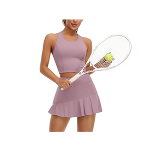 テニスウェアスポーツウェアレディーステニススカートセット<span class=keywords><strong>2</strong></span>ピースロゴ - Product Image 1