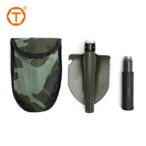 Металлическая складная лопата-мультитул с компасом для кемпинга и походов - Product Image 2