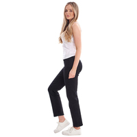 Mode taille haute chaîne à œillets déchiré streetwear Legging droit fermeture éclair mouche dames femmes Jeans