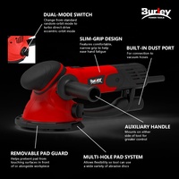 Burley 500W Ponceuse orbitale électrique aléatoire pour bois métal et bateau Lixadeira Roto Machine de polissage orbitale