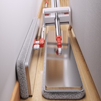 Serpillère plate en microfibre Realida Easy Wring Clean pour le nettoyage quotidien des sols à la maison, produit d'entretien des sols