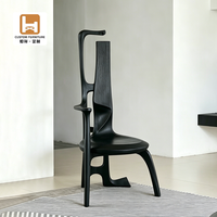 Fauteuil de salon en bois massif, moderne, à dossier haut, fauteuil d'appoint, siège de détente en bois, chaise individuelle design