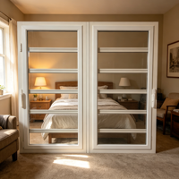 Volet vertical industriel durable en alliage d'aluminium, manuel, anti-corrosion, robuste et facile à utiliser pour chambre d'hôtel et salle de bain