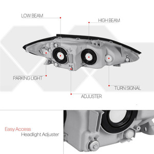 ใช้กับไฟหน้ารถ <span class=keywords><strong>Toyota</strong></span> <span class=keywords><strong>Camry</strong></span> 2005 <span class=keywords><strong>2006</strong></span> USA ไฟหน้าโครเมี่ยมแบบฝาปิดพอดีกับ LHD - Product Image 3