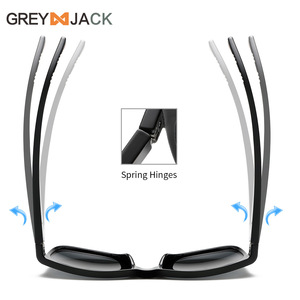 Gafas de Sol Deportivas Greyjack TR90 con Marco Cuadrado Negro Polarizadas UV400 para Hombre - Product Image 3