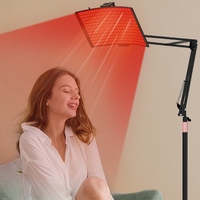 Panneau de luminothérapie rouge corps entier avec support, 660nm 850nm, dispositif de photothérapie LED infrarouge proche pour les soins de la peau et le soulagement de la douleur à domicile