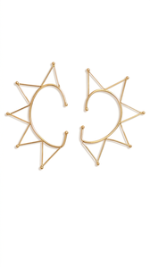Gold Geometric Star Ear <b>Cuff</b> | Minimal Wire Ear Wrap <b>Earrings</b> - Product Image 3