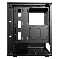ESGAMING yeni tasarım temperli cam oyun Pc durumda siyah SPCC 7 yuvaları orta kule Seaview ATX kulesi kabine masaüstü bilgisayar için