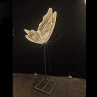Lampe sur pied LED de luxe en forme de feuille, éclairage décoratif en métal, électrique avec cordon, pour allée de mariage et décoration de fête