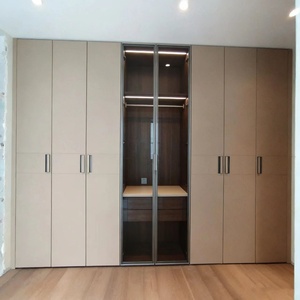 Armadio Contemporaneo Professionale in Legno Massello per Camera da Letto, Personalizzabile per <span class=keywords><strong>Abbigliamento</strong></span>, Biancheria e Accessori, con Toeletta per Villa - Product Image 3