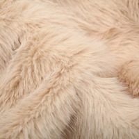 Tissu en fourrure de Mongolie tricoté, respirant et épais pour manteaux de luxe, matière en fausse fourrure à poils longs et doux, expédition immédiate.
