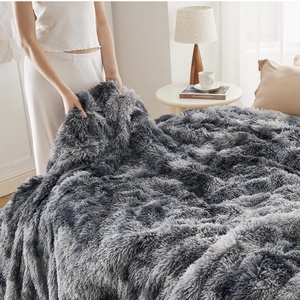 Fluffy Fuzzy Kunst pelz Cartoon Muster Sherpa Fleece Throw Blanket im europäisch-amerikanischen Stil Four Seasons - Product Image 4