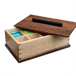 Wooden <b>Tea</b> Storage <b>Box</b> with Lock and Glass Window Handmade Multifunction Sustainable <b>Tea</b> Organizer for Eco-Friendly Living - Product Image 4