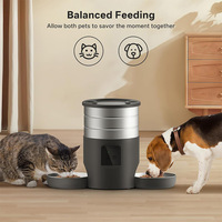 Comedero Automático para Mascotas, Dispensador de Comida Inteligente de Plástico y Acero Inoxidable de 4.5L para Perros y Gatos, Uso en Interiores