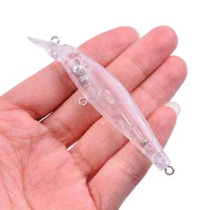 Señuelo de Pesca Flotante Transparente S-0726 de 88mm y 7g, sin Pintar, Cuerpo de Plástico Duro, Tipo Minnow - Product Image 1