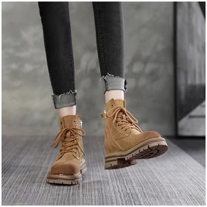 Stivali da <span class=keywords><strong>donna</strong></span> con plateau stivaletti antiscivolo sportivi con zeppa in pelle sintetica scarpe da trekking all'aperto - Product Image 6