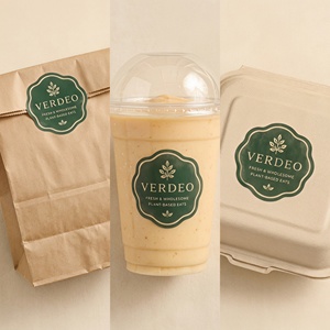 Etiquetas Autoadhesivas de Papel Revestido Impresas Personalizadas para Envasado de Alimentos, Etiquetas Ovaladas en Rollo para Contenedores de Comida, Bebidas para Llevar y Más - Product Image 3