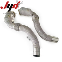Downpipe Knalpot High Flow Berpelindung Panas untuk BMW M650i M750i G12 G13 4.4T 2017-2020 Suara Agresif