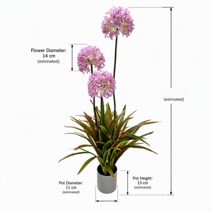 Elegante Mazzo di Fiori Artificiali Agapanthus Viola Blu Giglio del <span class=keywords><strong>Nilo</strong></span> per Centrotavola da Hotel, Interni, Esterni e Matrimoni - Product Image 3