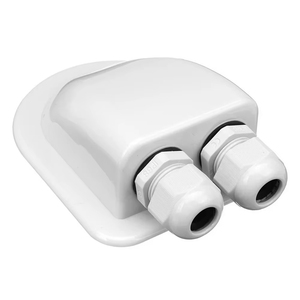 Double Wire Entry Gland Box <b>Solar</b> <b>Panel</b> Roof Wire Entry Gland Box <b>Cable</b> Motorhome White Double Hole RV Yacht Car Accessories - Product Image 3