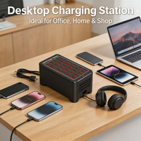 Hub de charge rapide USB multi-ports JYWD - Noir, station de charge USB universelle 10-30 ports pour plusieurs appareils
