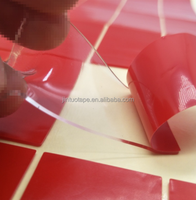 Cinta de espuma acrílica transparente de película roja cinta de doble cara cinta adhesiva de espuma impermeable de doble cara