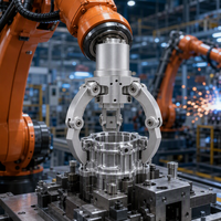 Doigts de préhenseur robotique en aluminium usinés CNC de précision OEM 6061 7075 usinés sur 5 axes anodisés ISO 9001