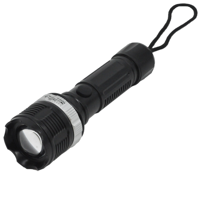 M High-Power Tactical Flashlight Convex Lens Zoomable 1W LED IP44 Waterproof CE Certified Emergency Use Custom Logo AA Battery