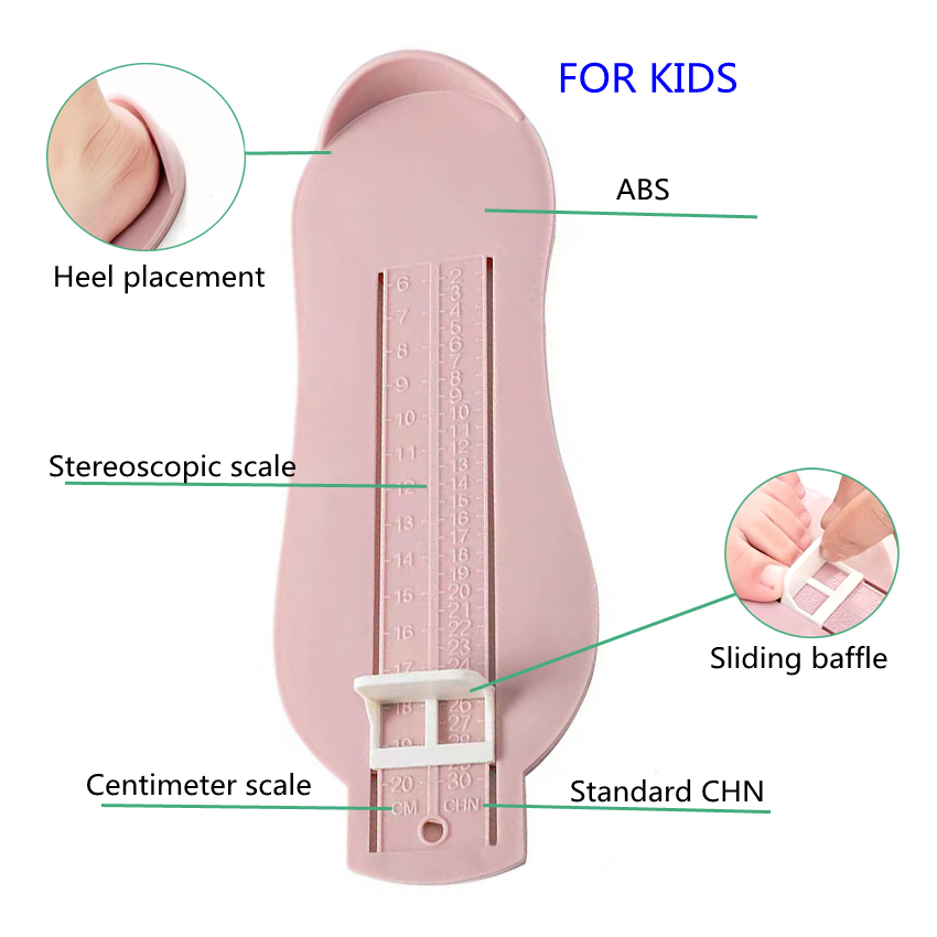 Medifootcare Kid's Foot Length Growing Gauge Tool Ruler