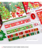 Material Escolar al por Mayor, Juego de Papelería Navideña Sanrio, Caja de Lápices para Niños, Materiales de Papel y Madera, Caja de Regalo de Material Escolar