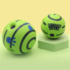 Brinquedo de plástico interativo para cachorro-bola de vibração para animais de estimação com sons divertidos de vibração
