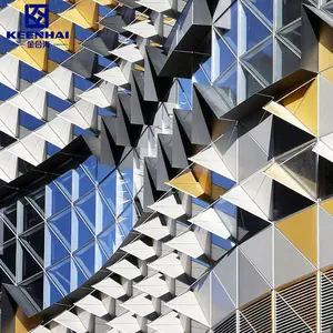 Keenhai Liga De Alumínio Chapas De Metal Perfuradas Painéis De Revestimento De Parede Exterior De Aço Inoxidável Decoração Externa Do Hotel Ao Ar Livre