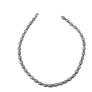 Perles de riz grises irradiées 4-8 mm Mini perles blanches naturelles d'eau douce DIY Accessoires semi-finis faits à la main - Product Image 5